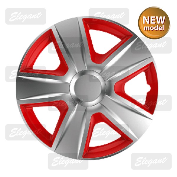 Колпаки на колеса R13'' ELEGANT ESPRIT RC silver&amp;red