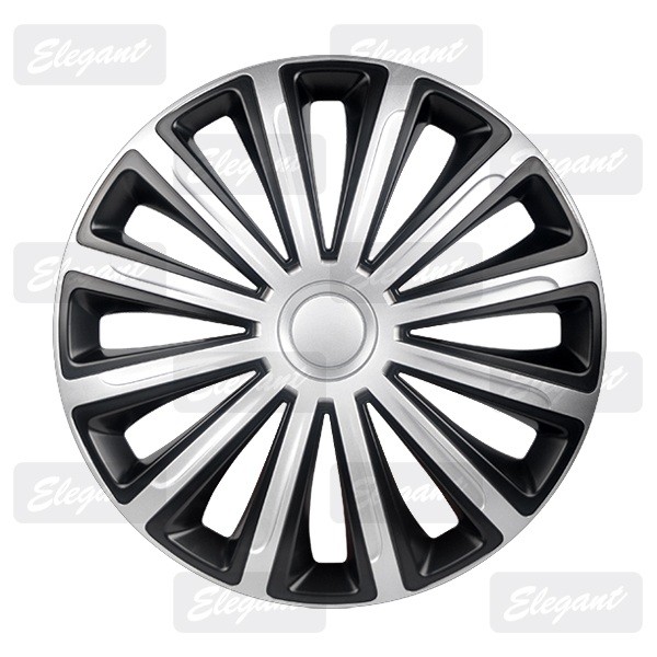 Колпаки на колеса R13'' ELEGANT TREND silver&amp;black