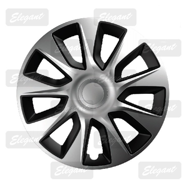 Колпаки на колеса R16'' ELEGANT STRATOS RC silver&amp;black