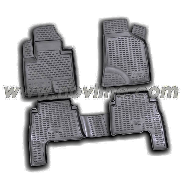 Резиновые коврики Novline для Hyundai Santa Fe (CM)