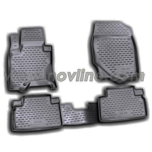 Резиновые коврики Novline для Infiniti FX