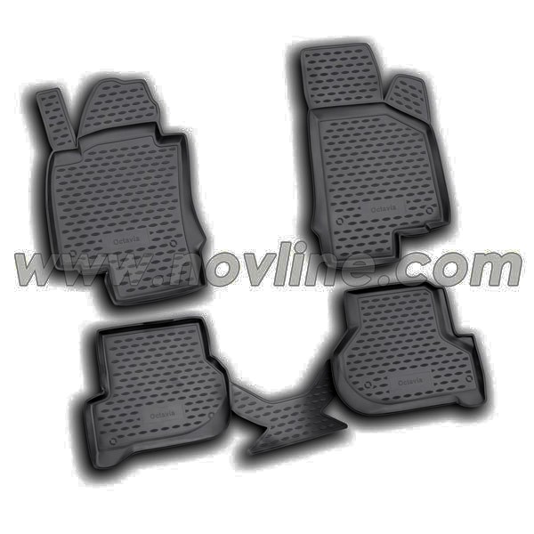 Резиновые коврики Novline для Skoda Octavia (A5)